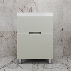 Style Line Тумба с раковиной Матис 60 олива – фотография-2